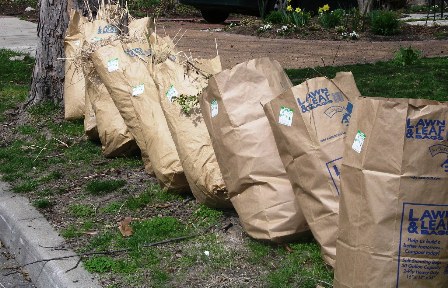 yard waste bags with stickers